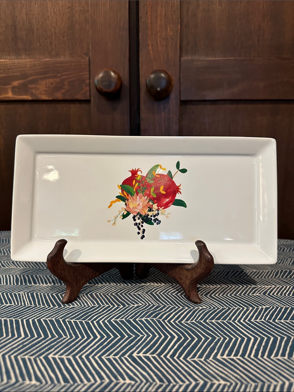 Grove Collaborative • rectangular pomegranate dish • ceramic • pottery